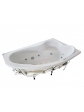 Modern corner bathtub with hydromassage 160x100 Sanplast Comfort